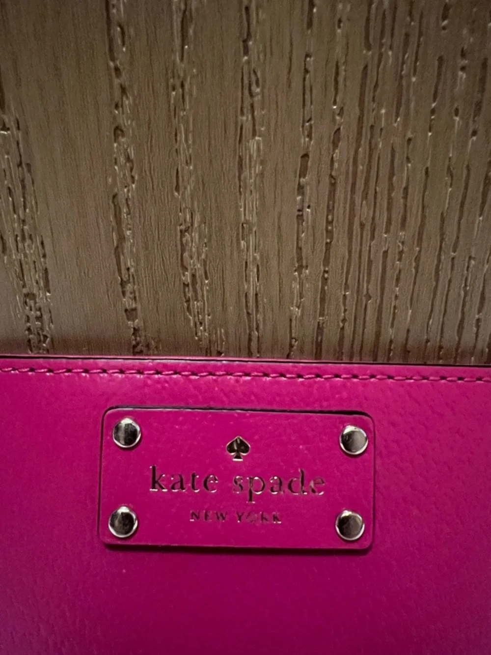 Kate Spade New York Bright Pink Card Case Wallet